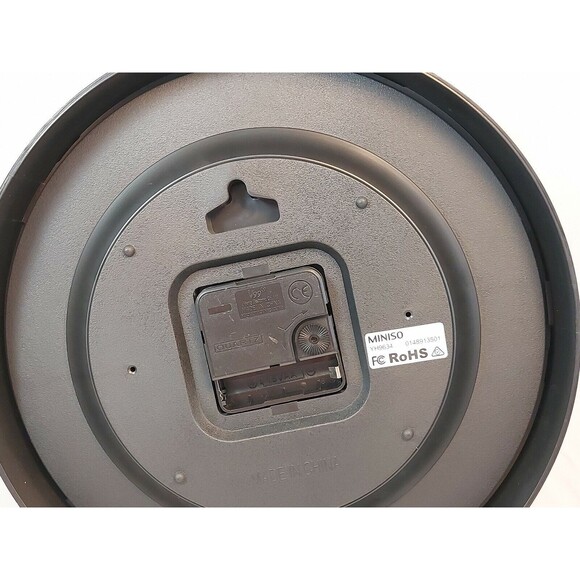 New Marvel Ironman 10" Round Wall Clock Horloge Miniso Black rim NIB - Picture 5 of 8